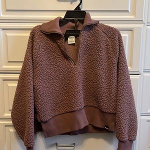 Pink (Victoria Secret) size small fleece.